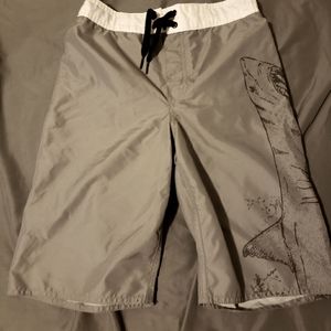 Youth shark swim trunks